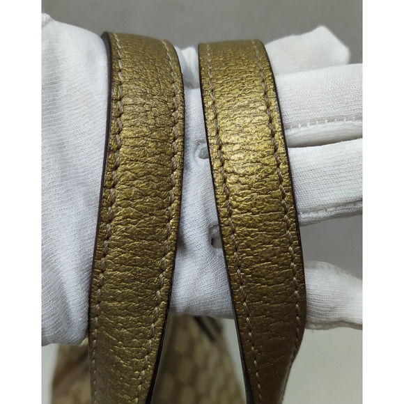 Gucci Brown Canvas GG Double Handles Tote Shoulder Bag - Vintage - Picture 6 of 16